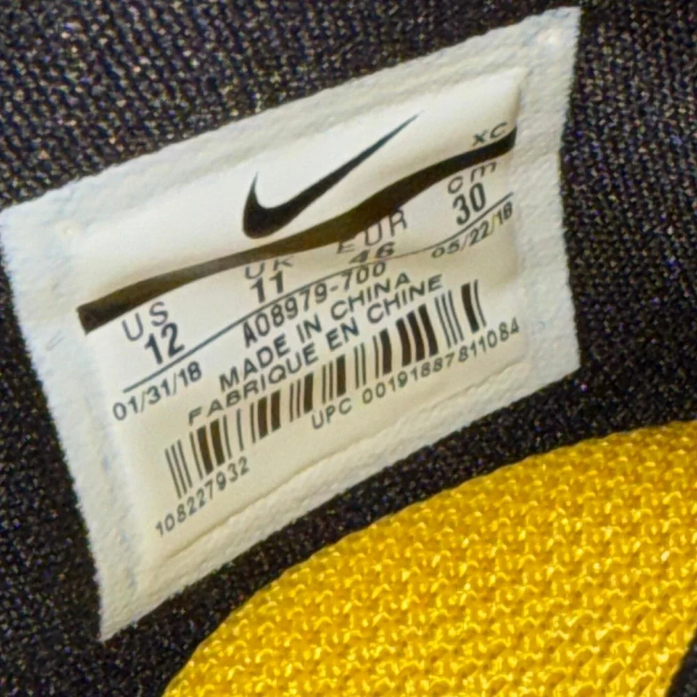 Nike Kyrie Low 1 Amarillo Mens 12 Pre-Owned AO8979-700 Basketball Shoes Sneakers